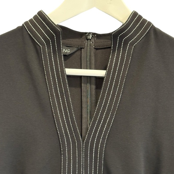 Ming Wang Pleated Knee-Length Dress Black Dress Size Small - Picture 15 of 15